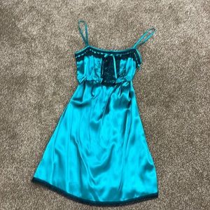 Vintage Betsey Johnson silk green dress size 2